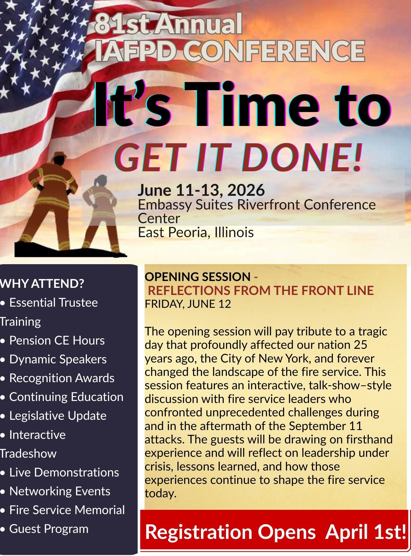 Registration flyer for IAFPD's 81s Annual Conference