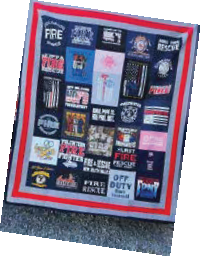 Fire department t-shirt quilt